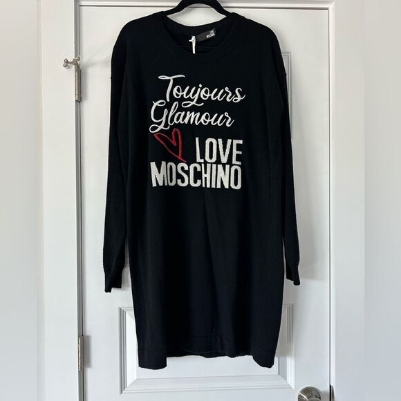 Love Moschino wool knit full sleeve sweater dress - Picture 9 of 10